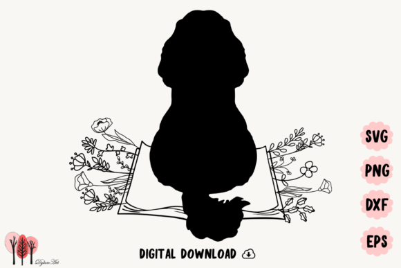 Book and Poodle Dog: A Thoughtful Embroidery Design for Real Projects