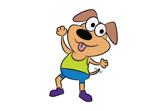 Dog Dancing, Zumba - Cartoon