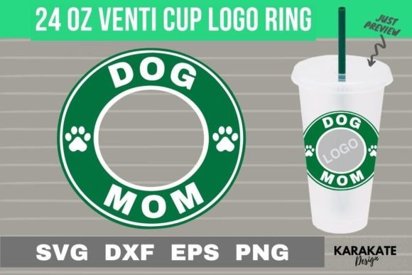 Dog Mom, 24 Oz Venti Logo Ring