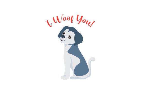 Husky Lab Mix Dog - I Woof You