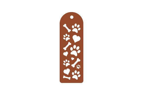 Intricate Cut Bookmark - Dog Paws