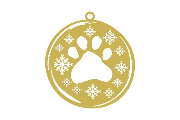 Intricate Cut Christmas Ornament - Dog Paw