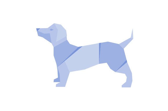 Polygon Dachshund Dog Full Body