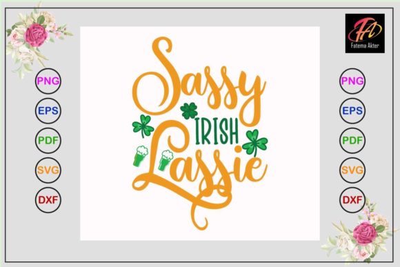 Sassy-Irish-Lassie Svg T-shirt Design