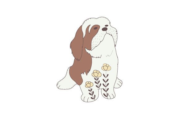 Scandinavian Nordic Shih Tzu Dog Full Body