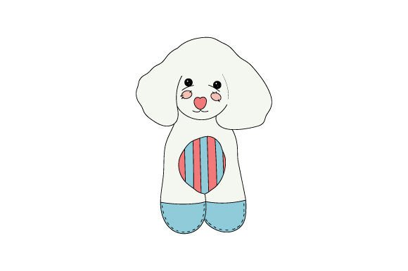 Stuffed Animal Poodle Dog Full Body